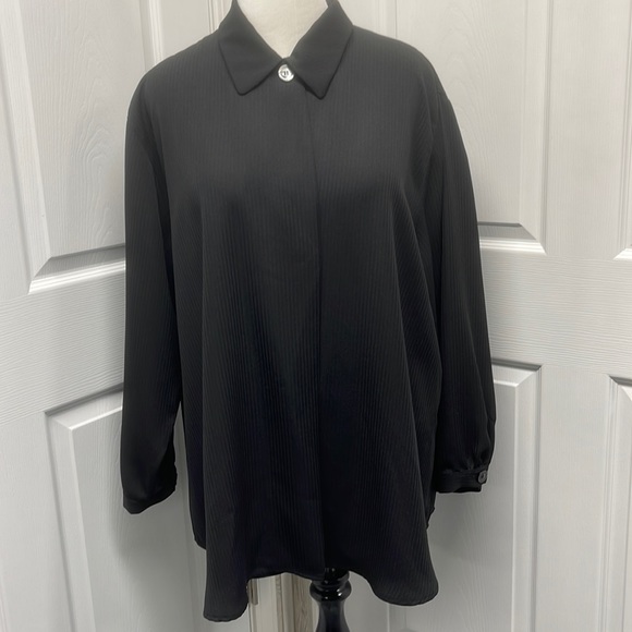 Harve Benard Jackets & Blazers - Harve Bernard Black Ribbed Blazer Jacket Coat 18W